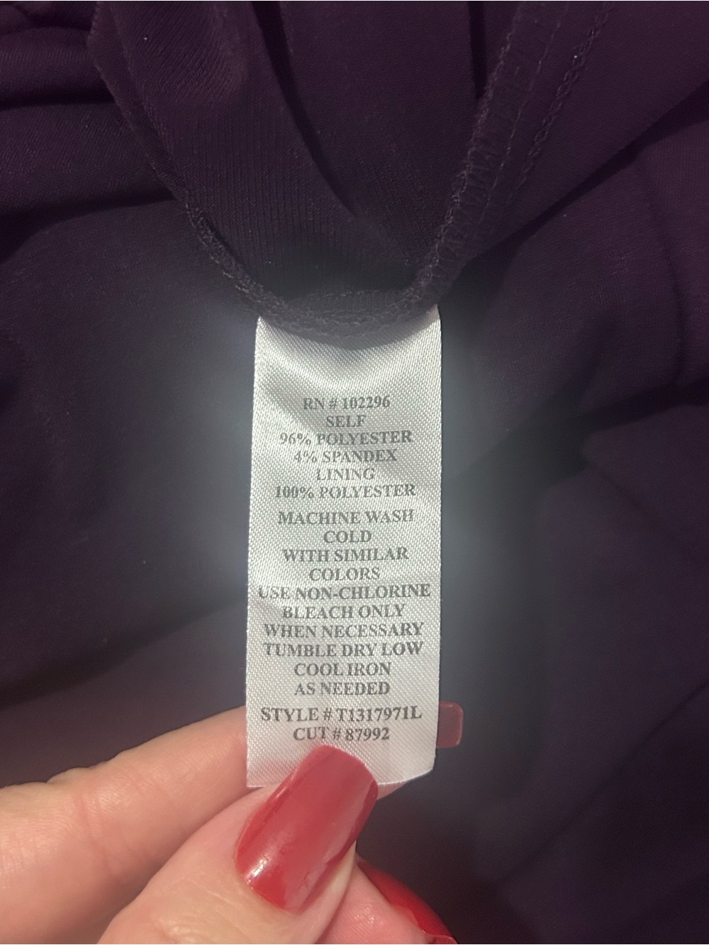 Connected Apparel Deep Purple Ruched Midi Dress - Picture 8 of 8